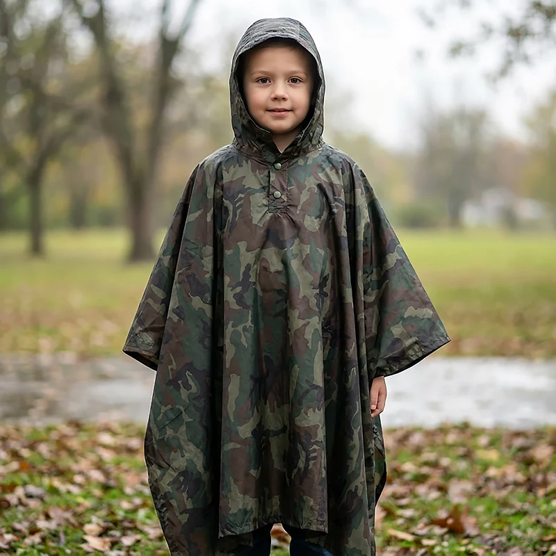 Game Winner Kids' Woodland Camo Poncho