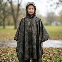 Game Winner Kids' Woodland Camo Poncho
