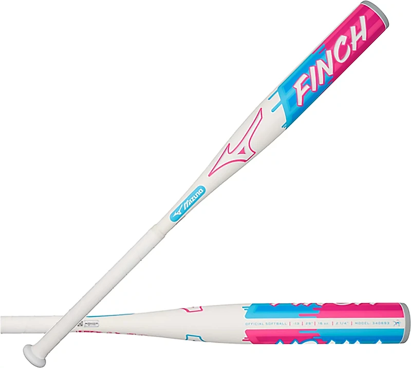 The Mizuno Finch Fastpitch Softball Bat -13 is made with MZ-2200+ Alloy and features a Speed-Helix grip.