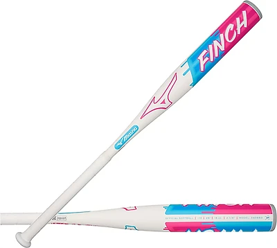 The Mizuno Finch Fastpitch Softball Bat -13 is made with MZ-2200+ Alloy and features a Speed-Helix grip.