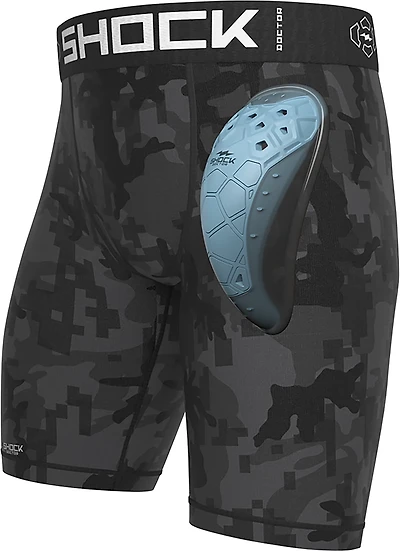 Shock Doctor Adult Core Compression Short Prints with Bio‑Flex 2.0 Cup