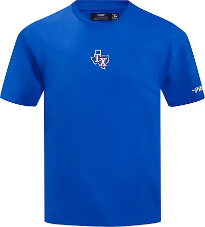 Pro Standard Men's Texas Rangers Classic Icon Drop Shoulder Short Sleeve T-shirt