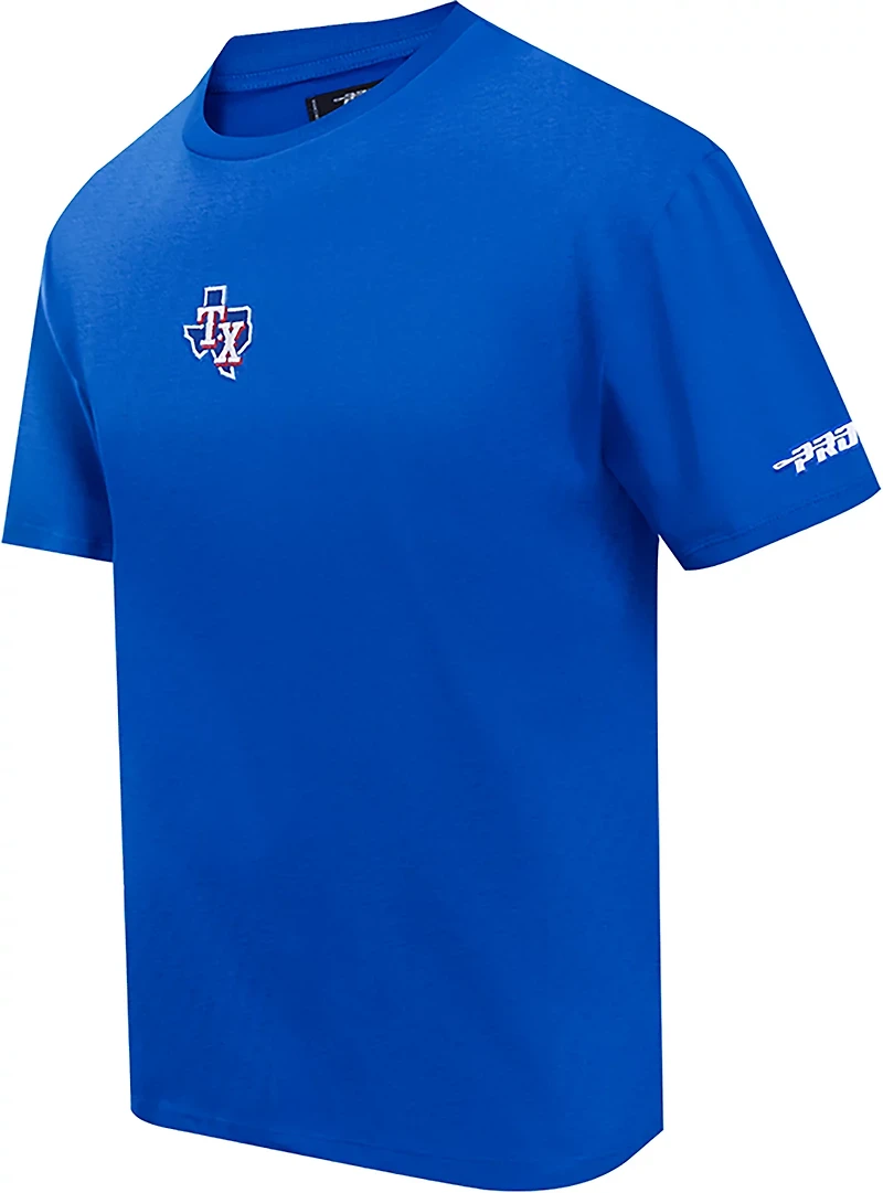 Pro Standard Men's Texas Rangers Classic Icon Drop Shoulder Short Sleeve T-shirt