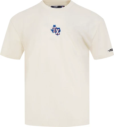 Pro Standard Men's Texas Rangers Classic Icon Drop Shoulder Short Sleeve T-shirt
