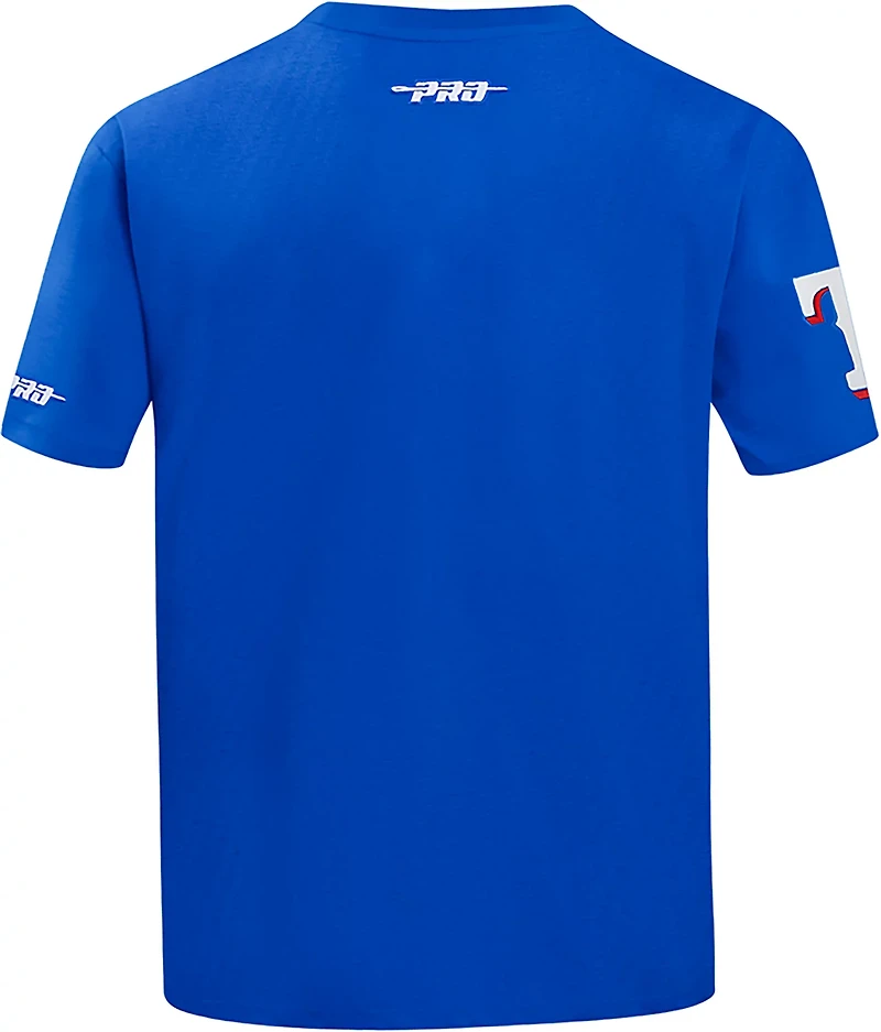 Pro Standard Men's Texas Rangers Wave and Roses CJ Drop Shoulder Short Sleeve T-shirt