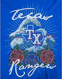 Pro Standard Men's Texas Rangers Wave and Roses CJ Drop Shoulder Short Sleeve T-shirt