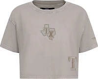 Pro Standard Women's Texas Rangers Washed Classic Enzyme Wash Short Sleeve Boxy T-shirt