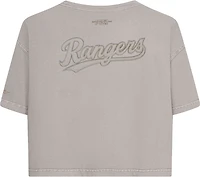 Pro Standard Women's Texas Rangers Washed Classic Enzyme Wash Short Sleeve Boxy T-shirt