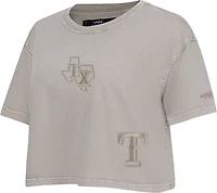 Pro Standard Women's Texas Rangers Washed Classic Enzyme Wash Short Sleeve Boxy T-shirt