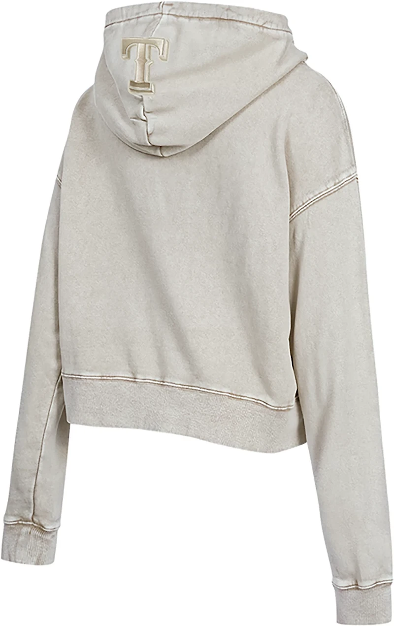 Pro Standard Women's Texas Rangers Washed Classic Enzyme Wash Long Sleeve Hoodie
