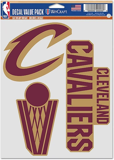 WinCraft Cleveland Cavaliers 5.5 x 7.75 in. Fan Decal 3-Pack