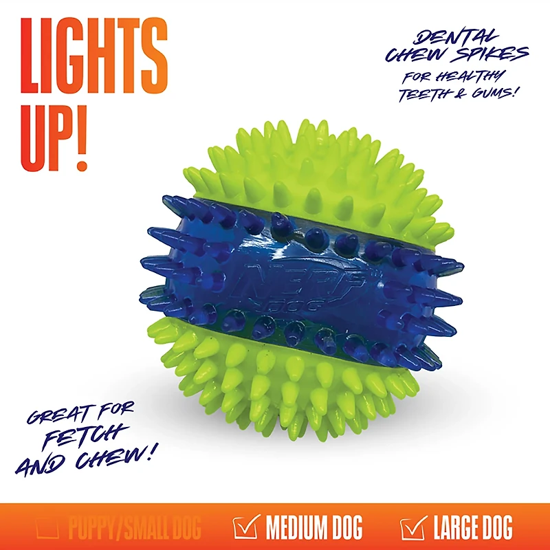 Nerf Dog Translucent TPR Spike and Squeak Ball