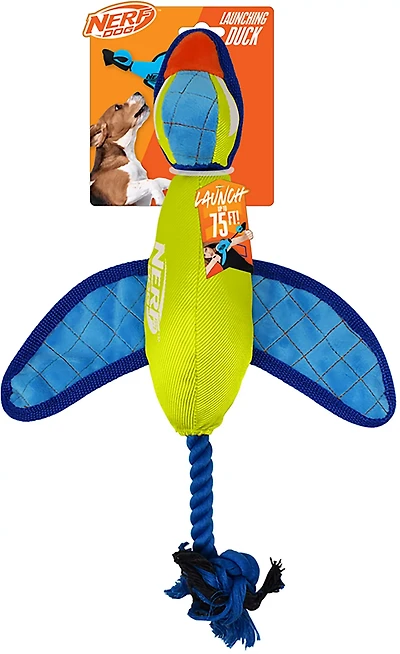 Nerf Dog Nylon Crinkle Wing Launching Duck Toy