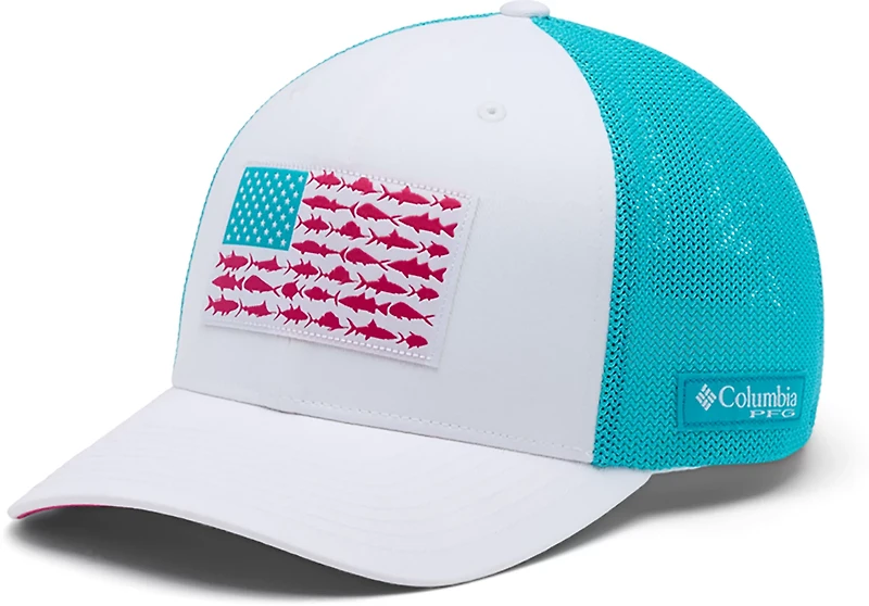 Columbia Sportswear Men's PFG Mesh Fish Flag Ball Cap