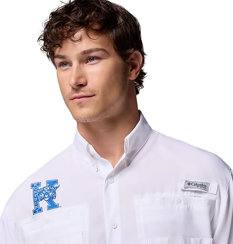 Columbia Sportswear Men's University of Kentucky CLG Tamiami Vault Logo Button Up Shirt