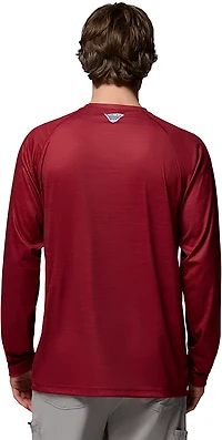 Columbia Sportswear Men's University of South Carolina CLG Terminal Tackle Heather Long Sleeve Graphic T-shirt
