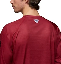 Columbia Sportswear Men's University of South Carolina CLG Terminal Tackle Heather Long Sleeve Graphic T-shirt