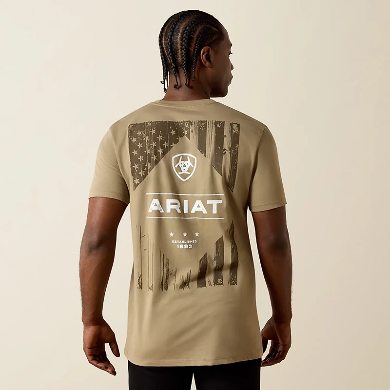 Ariat Men's Wooden Diamond Flag Graphic T-shirt