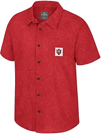 Colosseum Athletics Men's Indiana University Duncan Button Down Camp Shirt