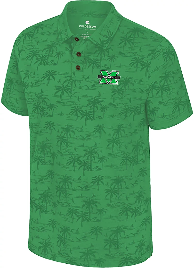 Colosseum Athletics Men's Marshall University Fremen Palm Polo Shirt