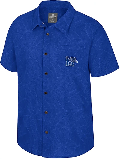 Colosseum Athletics Men's University of Memphis Duncan Button Down Camp Shirt