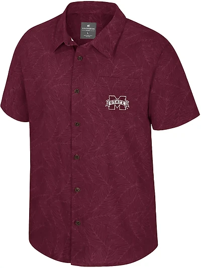 Colosseum Athletics Men's Mississippi State University Duncan Button Down Camp Shirt
