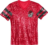 Outerstuff Girls' University of Georgia KC Glam Sequined Graphic T-shirt