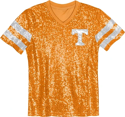Outerstuff Girls' University of Tennessee KC Glam Sequined Graphic T-shirt