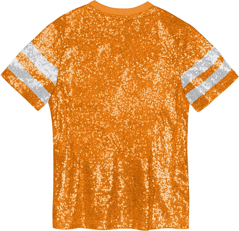 Outerstuff Girls' University of Tennessee KC Glam Sequined Graphic T-shirt