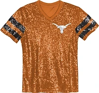 Outerstuff Girls' University of Texas KC Glam Sequined Graphic T-shirt