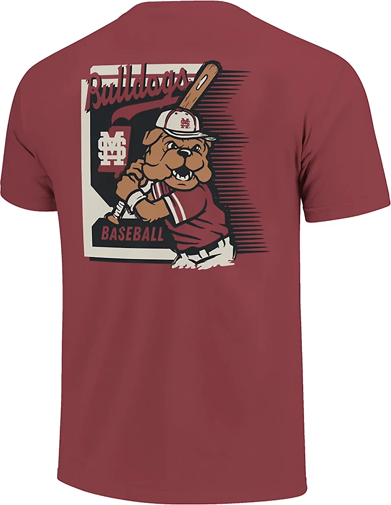 Image One Men's Mississippi State University Baseball Card Mascot T-Shirt