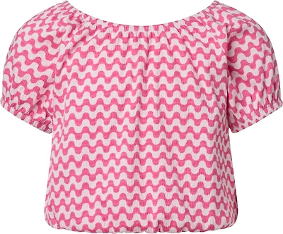 BCG Girls' Puff Sleeve Cinched T-shirt Dress