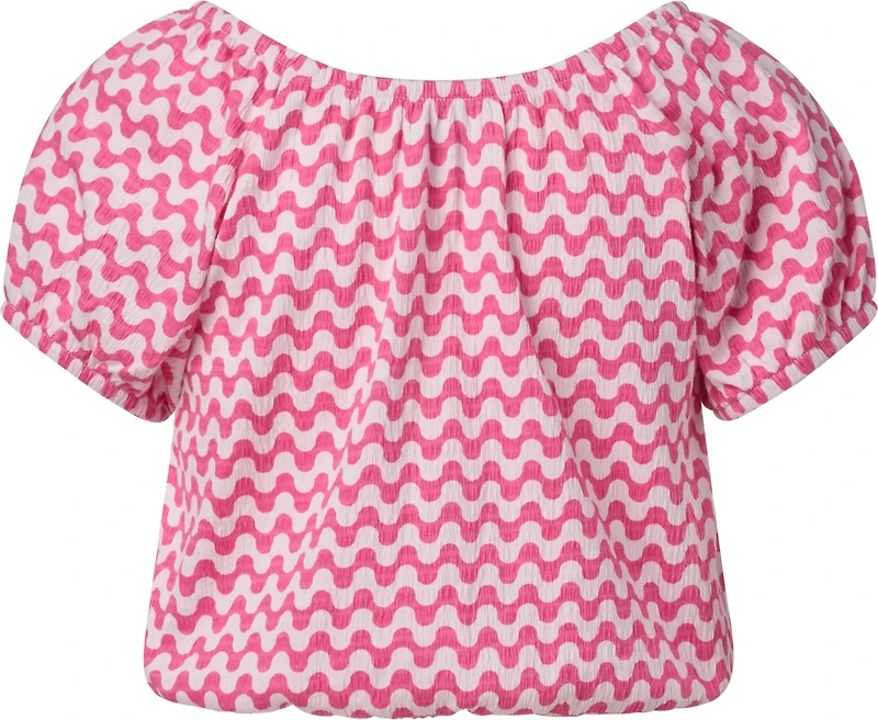 BCG Girls' Puff Sleeve Cinched T-shirt Dress