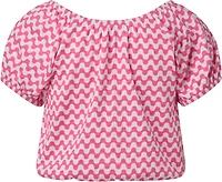 BCG Girls' Puff Sleeve Cinched T-shirt Dress