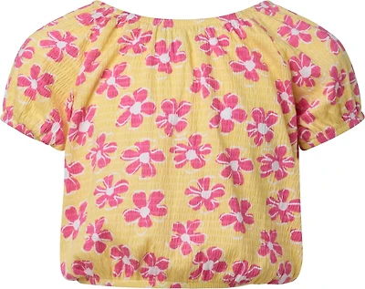 BCG Girls' Puff Sleeve Cinched T-shirt Dress