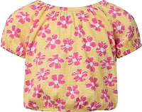 BCG Girls' Puff Sleeve Cinched T-shirt Dress