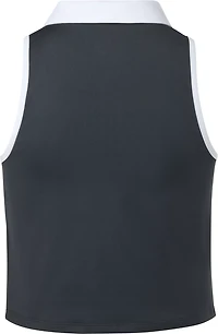 BCG Girls' Tennis Swing 1/4 Zip Sleeveless Polo Shirt