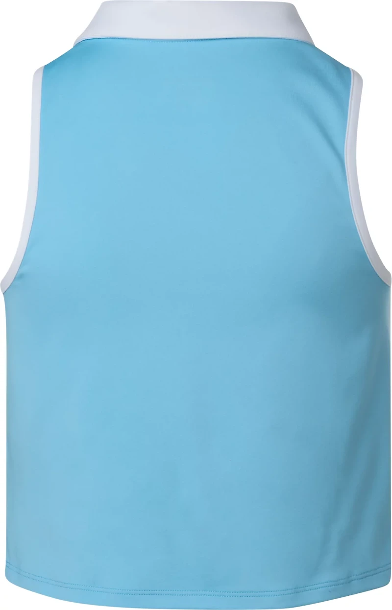 BCG Girls' Tennis Swing 1/4 Zip Sleeveless Polo Shirt