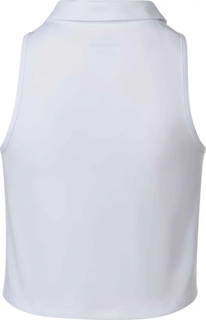 BCG Girls' Tennis Swing 1/4 Zip Sleeveless Polo Shirt