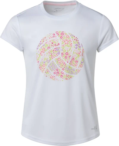 BCG Girls' Training Turbo Volley Floral Performance T-shirt