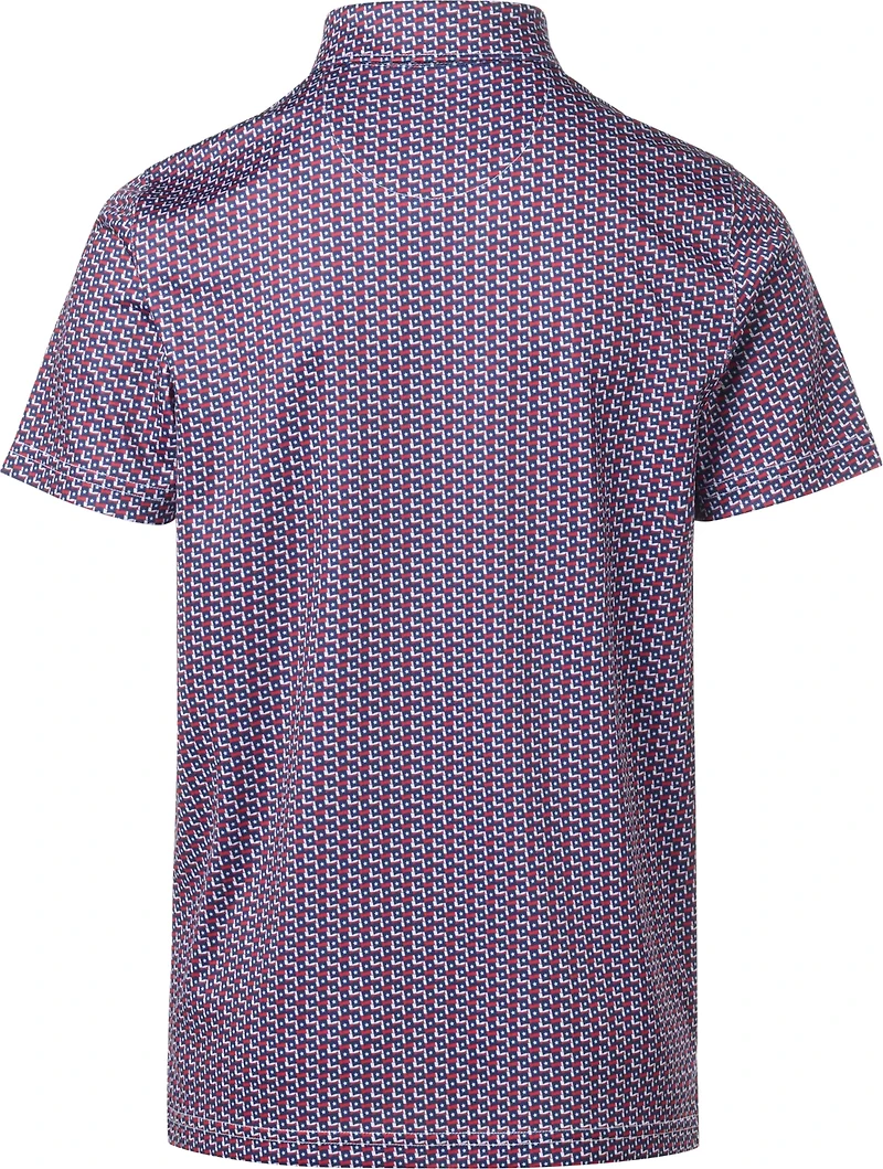 BCG Boys' Golf Texas Flag Print Polo Shirt