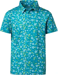 BCG Boys' Golf Tropical Print Polo Shirt