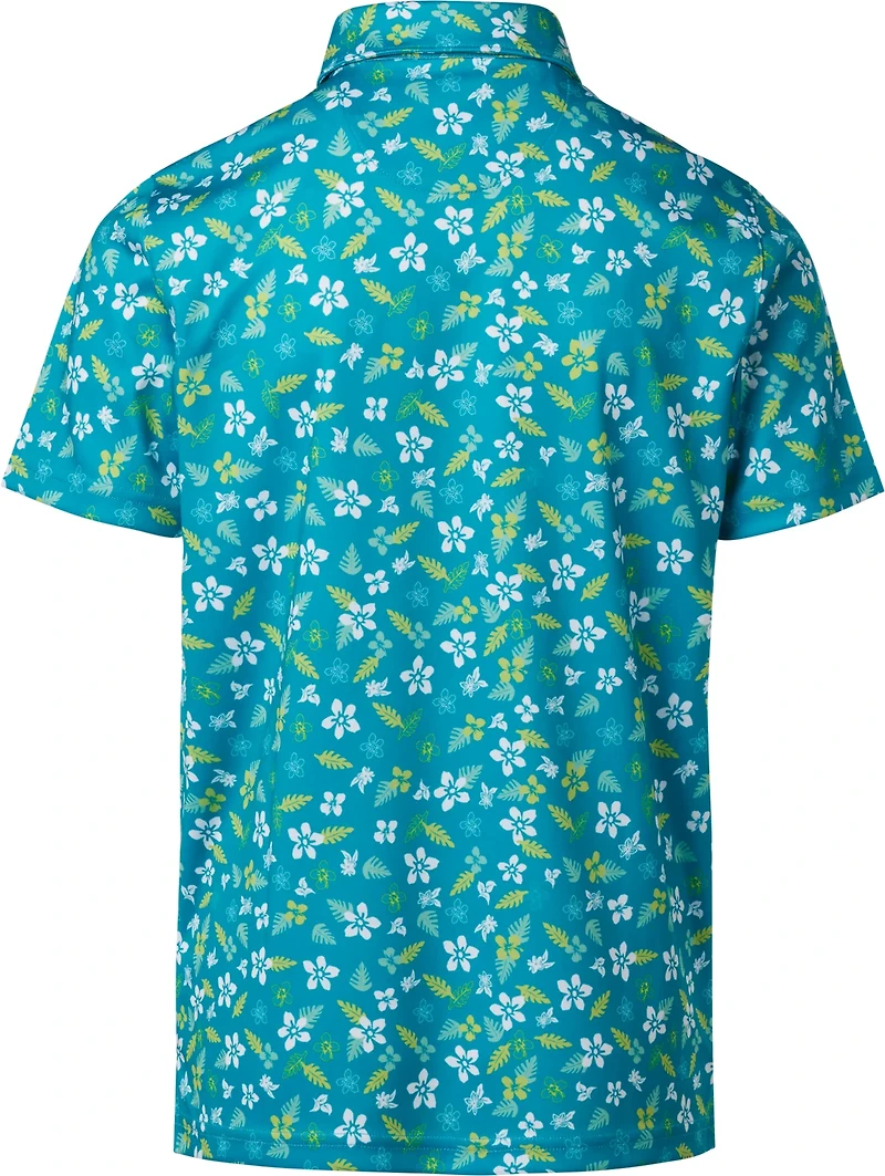 BCG Boys' Golf Tropical Print Polo Shirt