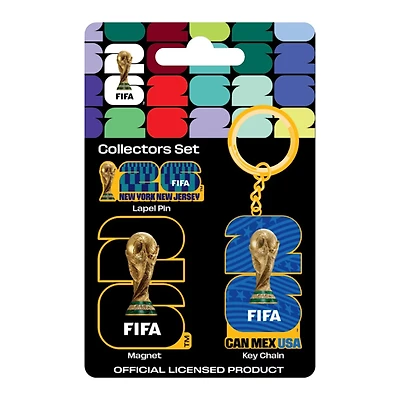 Logo Brands MLS FIFA 2026 World Cup Keychain, Magnet and Pin Set
