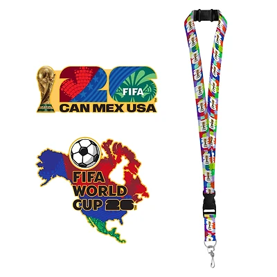 Logo Brands MLS FIFA 2026 World Cup Lanyard and 2 Pin Set