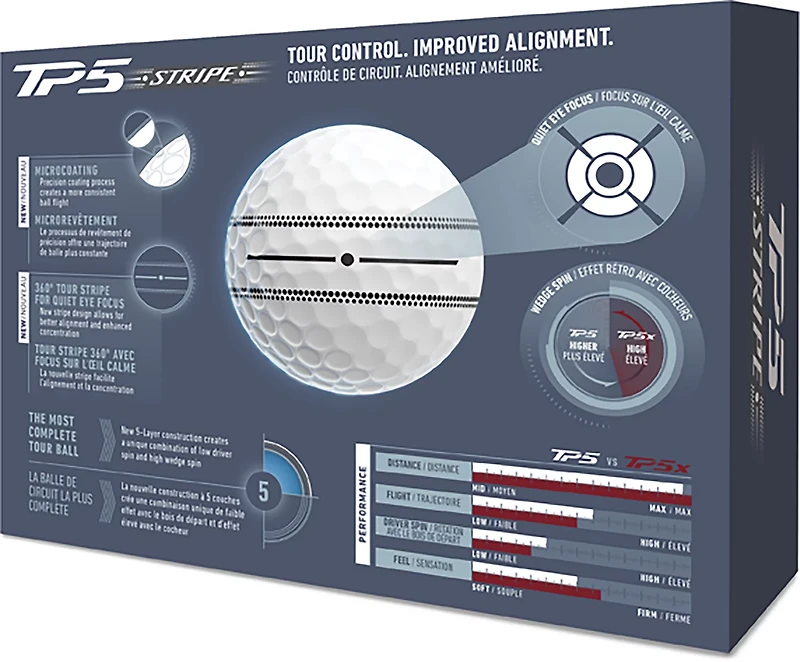 TaylorMade 2026 TP5 Stripe Golf Balls 12-Pack