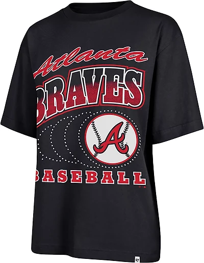 '47 Atlanta Braves Women's Shimmer Shot Foundation Graphic T-shirt