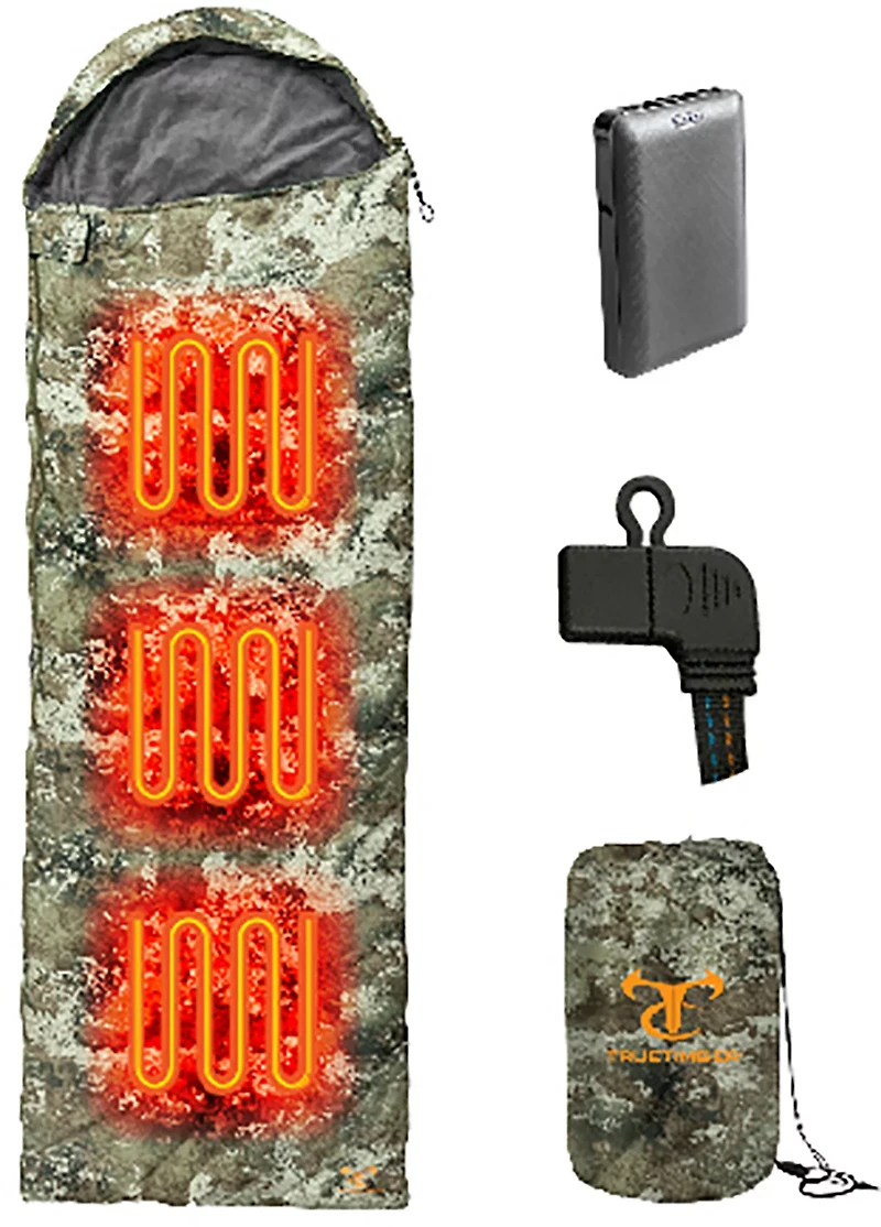 True Timber Heated Mummy Sleeping Bag