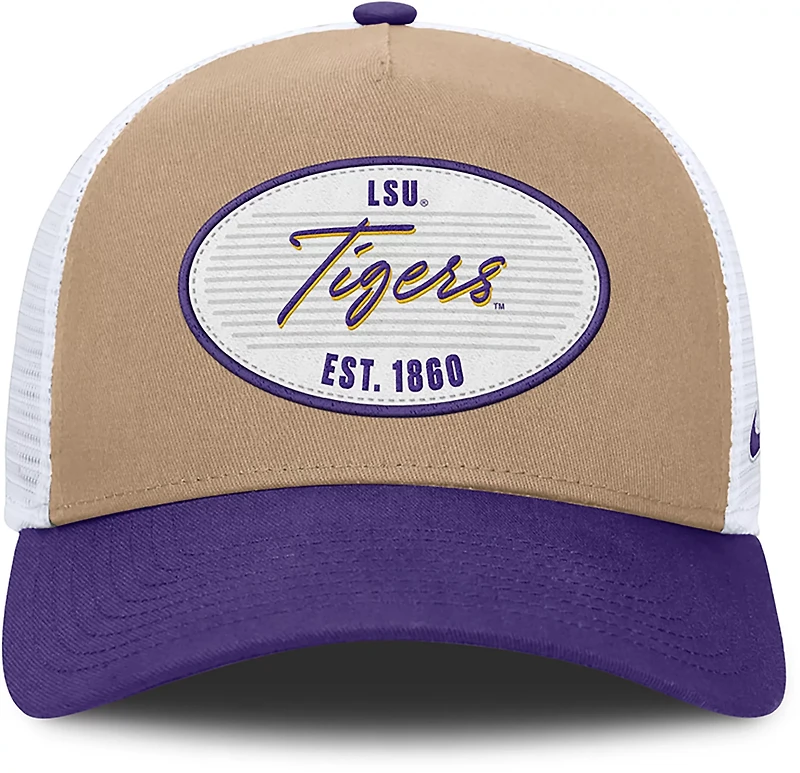 Nike Louisiana State University Patch Rise Structured A Frame Trucker Cap