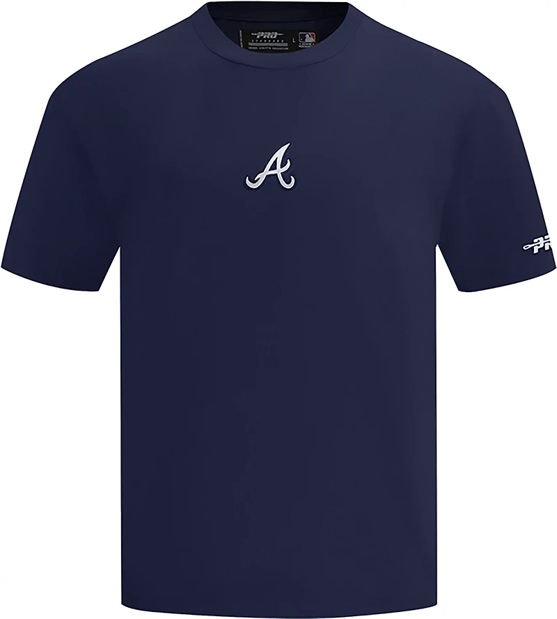 Pro Standard Men's Atlanta Braves Classic Icon Drop Shoulder Short Sleeve T-shirt